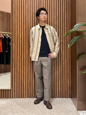 「Paraboot（パラブーツ）のアイテム（サンダル）」を使った、BEAMS Fさん（メンズ・178cm）の夏コーディネート