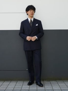 BEAMS F(BEAMS MEN)｜DRAKE'Sのネクタイを使ったコーディネート