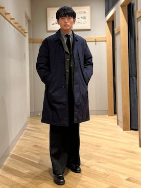 「アイテム（ダッフルコート）」を使った、BEAMS Fさん（メンズ・165cm）の冬コーディネート
