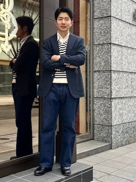 「BEAMS F（ビームスエフ）のアイテム（ジャケット/アウター）」を使った、BEAMS Fさん（メンズ・174cm）の春コーディネート