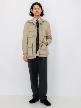 「CROWN（クラウン）のアイテム」を使った、BEAMS Fさん（メンズ・178cm）の夏コーディネート