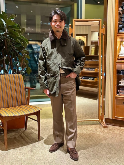 別注】Barbour / BEDALE CLASSIC FIT ポリエステルコットン ピーチ 別注】Barbour / BEDALE CLASSIC FIT ポリエステルコットン ピーチ
