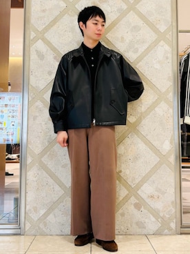 「アイテム（ポロシャツ）」を使った、BEAMS Fさん（メンズ・168cm）の秋コーディネート