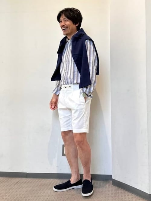 giabsarchivio / 別注 ストレッチコットン 1プリーツ ドロー