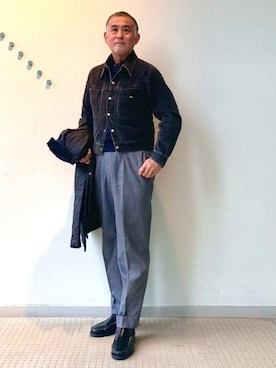 「BEAMS F（ビームスエフ）のアイテム」を使った、BEAMS Fさん（メンズ・171cm）の秋コーディネート