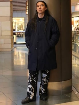 「アイテム（ダッフルコート）」を使った、BEAMS Fさん（メンズ・171cm）の冬コーディネート