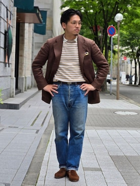 「BEAMS F（ビームスエフ）のアイテム」を使った、BEAMS Fさん（メンズ・170cm）の春コーディネート