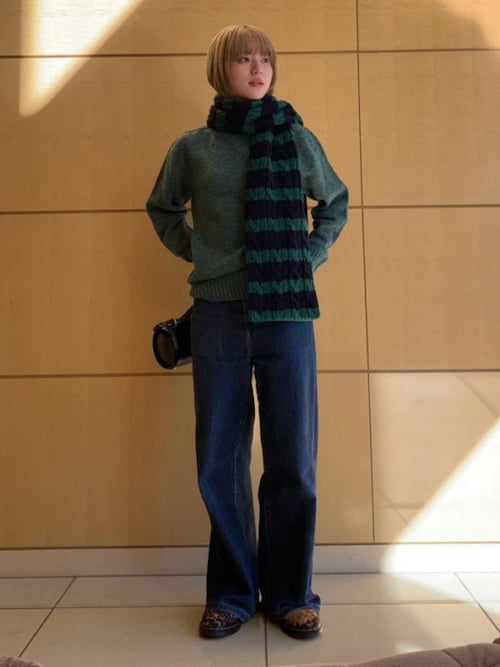 メランジ シェットランド クルーネックニット（ニット/セーター