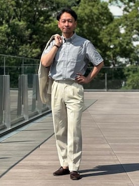 「オフィスカジュアル」｜BEAMS Fさん（メンズ・172cm）の夏コーディネート