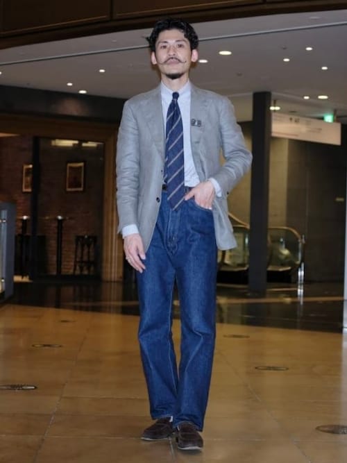 BEAMS F タブカラーシャツ　38 ビームスエフ　ギローバー　チェック BEAMS F シャツ コットン グレーチェック タブカラーシャツ