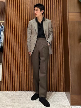 「BEAMS F（ビームスエフ）のアイテム（パンツ）」を使った、BEAMS Fさん（メンズ・170cm）の春コーディネート