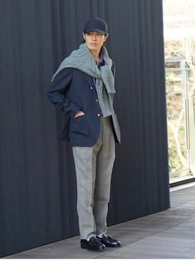 「BEAMS F（ビームスエフ）のアイテム（ジャケット/アウター）」を使った、BEAMS Fさん（メンズ・174cm）の春コーディネート