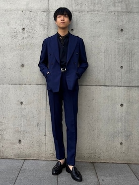 「アイテム（マフラー）」を使った、BEAMS Fさん（メンズ・179cm）の夏コーディネート