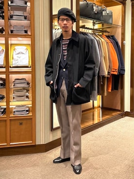 「Barbour（バブアー）のアイテム（ジャケット/アウター）」を使った、BEAMS Fさん（メンズ・175cm）の秋コーディネート