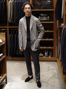 「Gran Sasso（グランサッソ）のアイテム」を使った、BEAMS Fさん（メンズ・174cm）の秋コーディネート