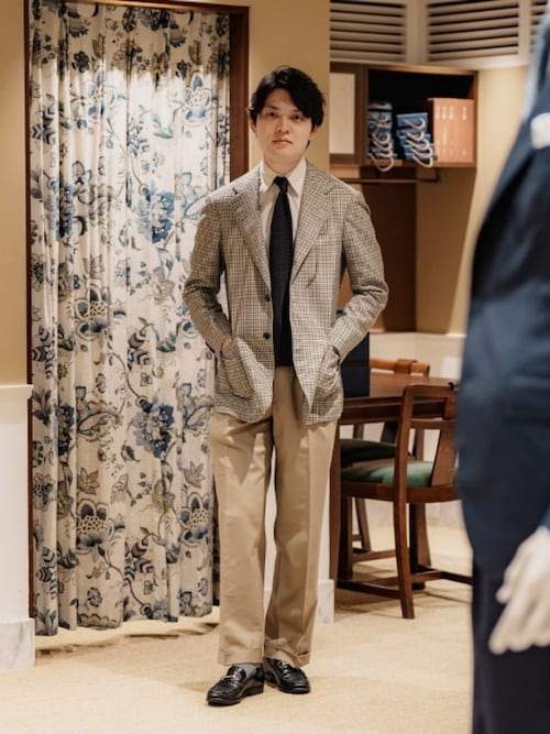 Coherence Robert コットンポプリンカシミアライナー サイズM Coherence Robert コットンポプリンカシミアライナー サイズM