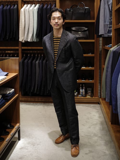 BEAMES 別注パラブーツ　ブラウンレザーデッキシューズ BEAMES 別注パラブーツ ブラウンレザーデッキシューズ