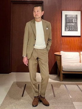 「Gran Sasso（グランサッソ）のアイテム」を使った、BEAMS Fさん（メンズ・175cm）の秋コーディネート