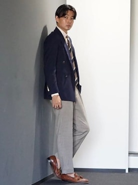 「BEAMS F（ビームスエフ）のアイテム（フォーマルスーツ/小物）」を使った、BEAMS Fさん（メンズ・171cm）の夏コーディネート