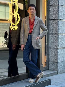 「BEAMS F（ビームスエフ）のアイテム」を使った、BEAMS Fさん（メンズ・179cm）の春コーディネート