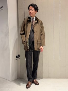 「Barbour（バブアー）のアイテム（ジャケット/アウター）」を使った、BEAMS Fさん（メンズ・183cm）の秋コーディネート