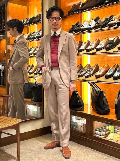 BEAMS F（ビームスF）オックスフォード ショートポイント ボタン