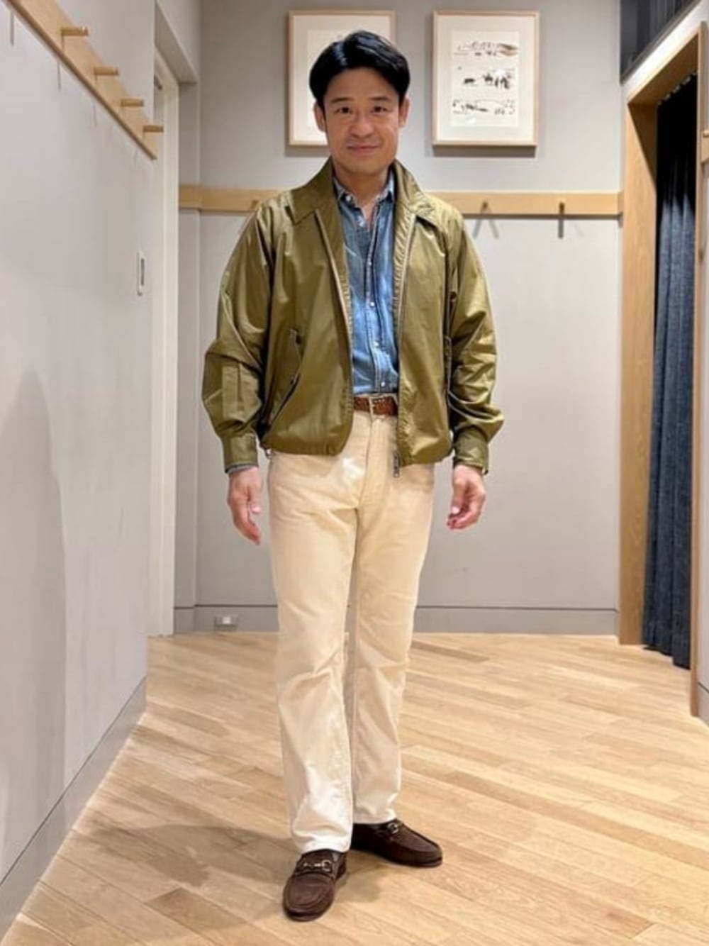 BARACUTA / G4 コットン タイプライター ショートブルゾンを使った人気