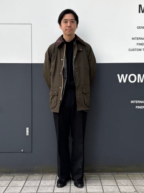 別注】Barbour / BEDALE CLASSIC FIT ポリエステルコットン ピーチ