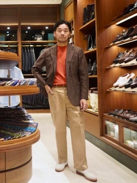 「Yonetomi（ヨネトミ）のアイテム」を使った、BEAMS Fさん（メンズ・175cm）の夏コーディネート