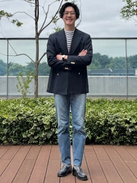 「BEAMS F（ビームスエフ）のアイテム」を使った、BEAMS Fさん（メンズ・177cm）の夏コーディネート
