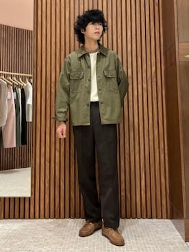 「アイテム（ドレスシューズ、ベージュ系）」を使った、BEAMS Fさん（メンズ・177cm）の秋コーディネート