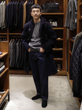 「BEAMS F（ビームスエフ）のアイテム」を使った、BEAMS Fさん（メンズ・174cm）の冬コーディネート