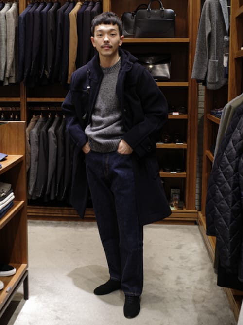 メランジ シェットランド クルーネックニット（ニット/セーター