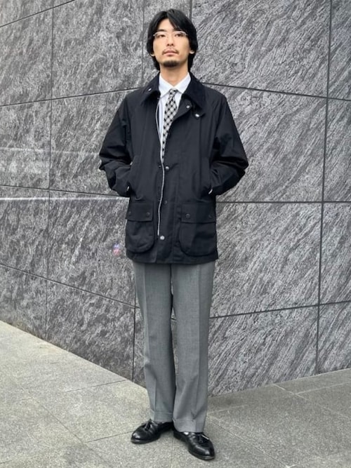 別注】Barbour / BEDALE CLASSIC FIT ポリエステルコットン ピーチ