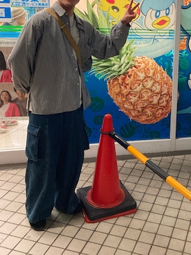 「epnok（エプノック）のアイテム（バッグ）」を使った、tmhiroki-マッシブ低身長-さん（メンズ・166cm）の秋コーディネート