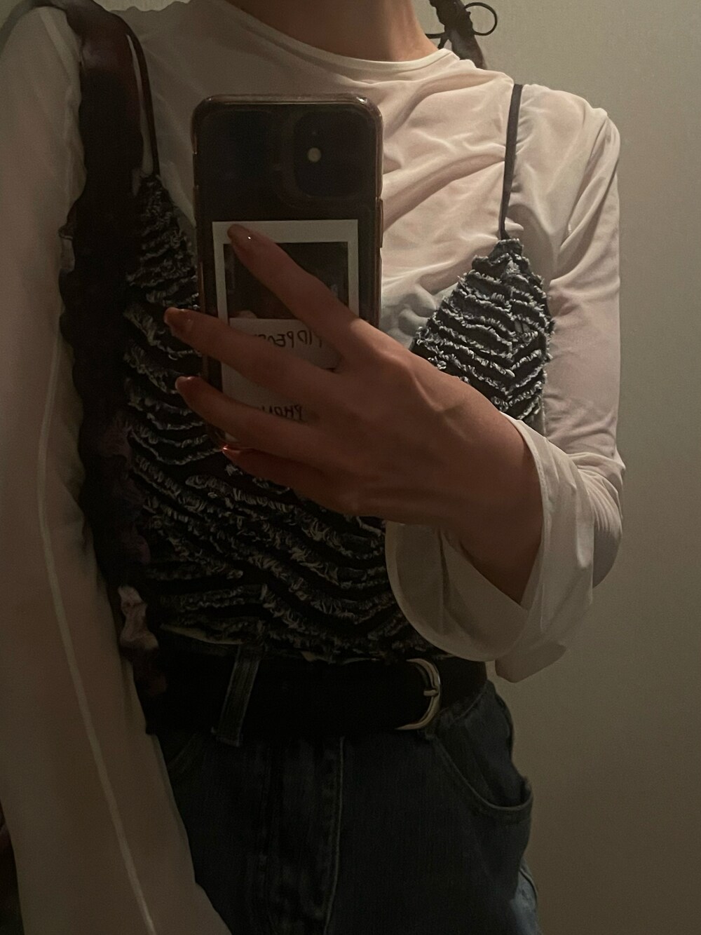 Ameri（アメリ）の「TAYLOR OPAL DENIM BUSTIER（その他トップス