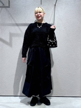 「アイテム（ヘアゴム）」を使った、みおちんさん（レディース・167cm）の冬コーディネート