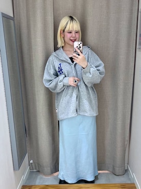 「アイテム（パーカー）」を使った、みおちんさん（レディース・167cm）の夏コーディネート