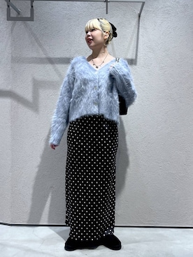 「アイテム（ヘアゴム）」を使った、みおちんさん（レディース・167cm）の冬コーディネート