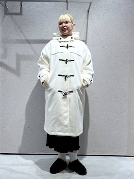 「アイテム（ダッフルコート）」を使った、みおちんさん（レディース・167cm）の秋コーディネート