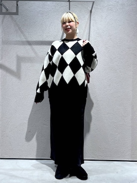 「アイテム（シュシュ）」を使った、みおちんさん（レディース・167cm）の秋コーディネート