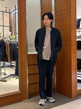 「セットアップスタイル」｜「アイテム（ブルゾン）」を使った、TSUNEKAWAさん（メンズ・176cm）の秋コーディネート