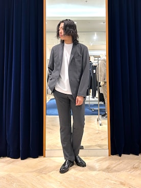 「NOLLEY’S（ノーリーズ）のアイテム」を使った、TSUNEKAWAさん（メンズ・177cm）の春コーディネート