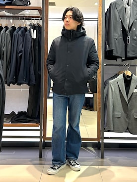 「アイテム（ジャケット/アウター）」を使った、TSUNEKAWAさん（メンズ・177cm）の冬コーディネート