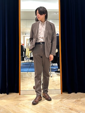「NOLLEY’S（ノーリーズ）のアイテム」を使った、TSUNEKAWAさん（メンズ・177cm）の夏コーディネート