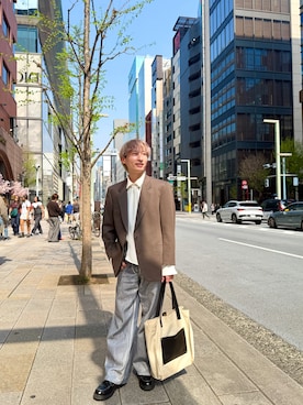 「CULLNI（クルニ）のアイテム」を使った、minato76さん（メンズ・168cm）の春コーディネート