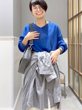 「LEPSIM（レプシィム）のアイテム（シャツ/ブラウス）」を使った、おふくさん（レディース・158cm）の秋コーディネート