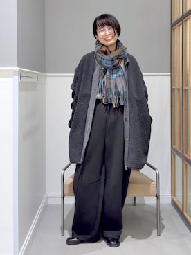 「アイテム（スウェットパンツ）」を使った、おふくさん（レディース・158cm・30代）の秋コーディネート