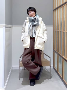 「アイテム（ブルゾン）」を使った、おふくさん（レディース・158cm・30代）の秋コーディネート