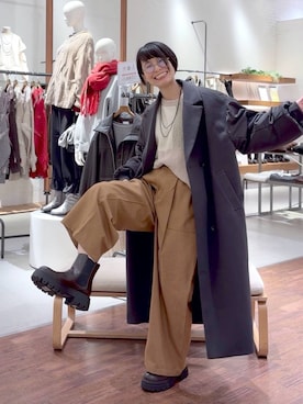 「アイテム（その他アウター）」を使った、おふくさん（レディース・158cm・30代）の秋コーディネート